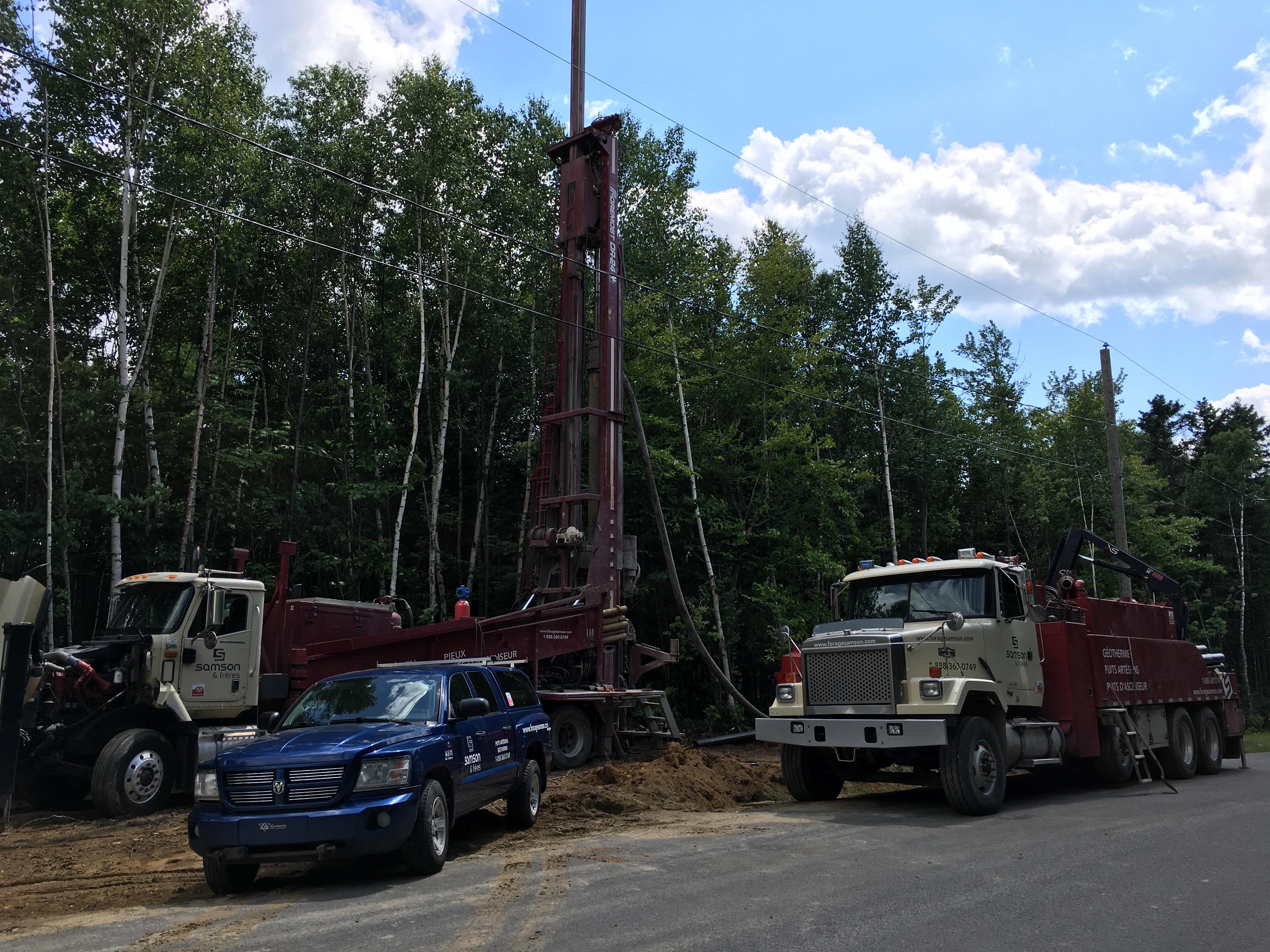 Puits artésien Saint-Férréol-les-neiges - Foremost DR-24 - rue de Turin - Développement Olympique - Samson et Frères inc - Forage Samson - Pompe submersible