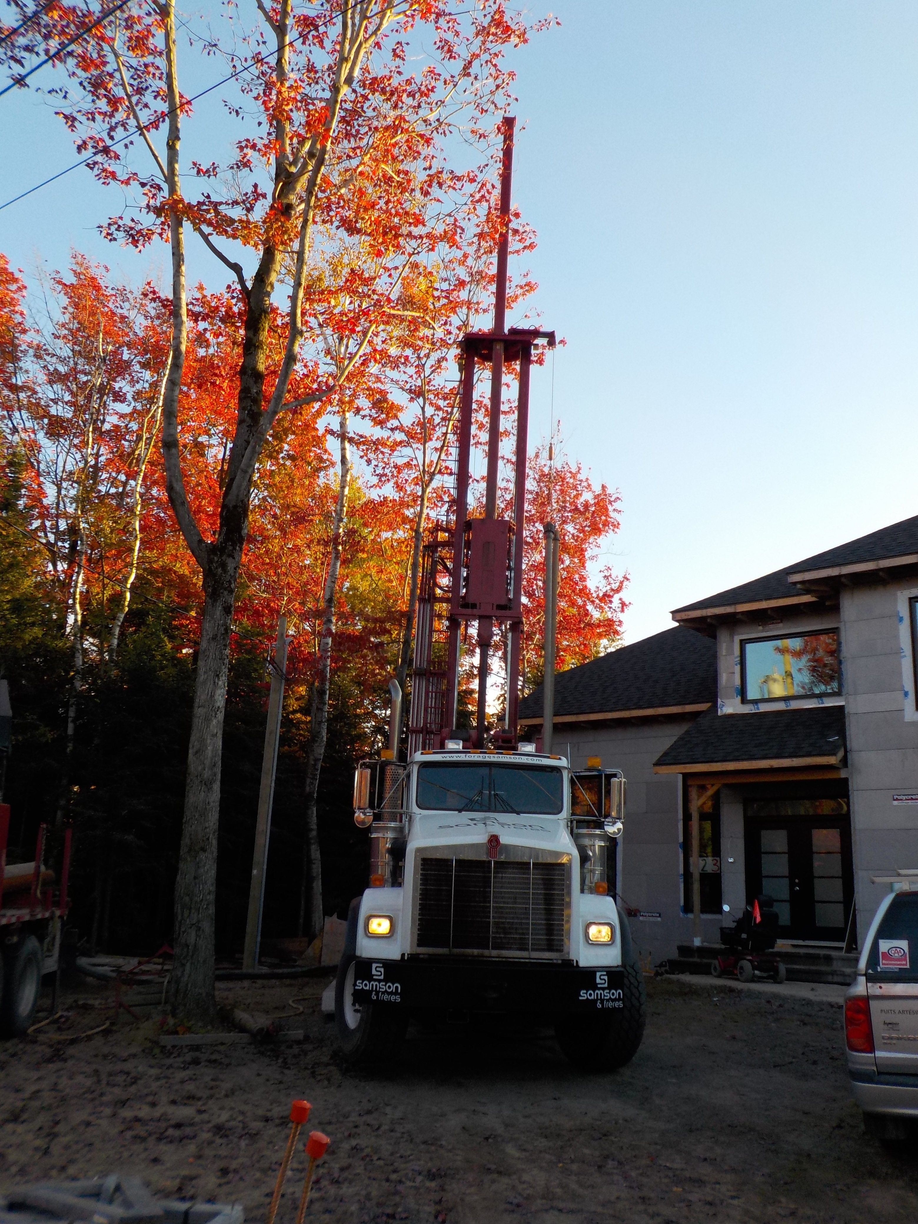 Forage géothermique Saint-Apollinaire - Puits Lotbinière - Rue du Grand-Duc - Foremost DR-24 - Samson et Frères Inc - Forage Samson