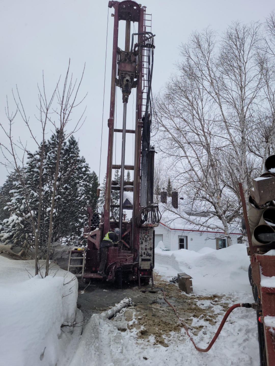 puits artésien rivière-à-pierre - portneuf - rue principale - pompe submersible - collerette de bentonite - puits portneuf - foremost dr-24