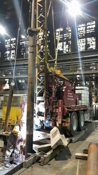 Forage Puits d'assèchement Sorel - Forge de Sorel - Bucyrus Erie 22W - Forage spécialisé