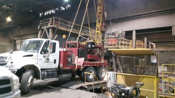 Forage Puits d'assèchement Sorel - Forge de Sorel - Bucyrus Erie 22W - Forage spécialisé