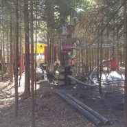 Puits artésien Princeville - 12e rang ouest - Forage samson - samson et frères Inc - Foreuse sur chenilles - Comacchio MC-22a - Atlas Copco - Pompe submersible