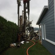 Aménagement d'une collerette - puits existant - forage samson - foreuse sur chenilles - comacchio mc-22a - puits scellé