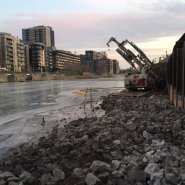 forage ancrage au roc Montréal - canal lachine - pieux - forage samson - comacchio mc-22a