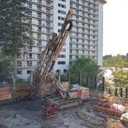 Forage d'ancrages au roc Montréal - Boulevard Gouin Est - Comacchio MC-28A HD - Forage Samson - Tie-Backs