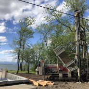 Puits artésien Berthier-sur-Mer - Chemin de la Greve - Forage Samson - foreuse sur chenilles - comacchio mc-900p - pompe submersible