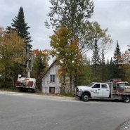 Puits artésien Lac-Beauport - Chemin de la Vallée - Foreuse sur chenilles - comacchio mc-22a - pompe submersible - puits lac-beauport