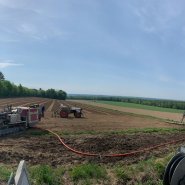 Puits artésien Saint-Augustin-de-Desmaures - foreuse sur chenilles - comacchio mc-22a - puits samson - collerette de bentonite