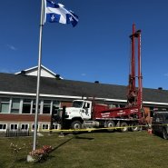 Puits artésien Saint-Marcel - Puits - forage samson - foremost dr-24 - collerette de bentonite - essai de pompage