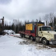 Puits artésien Saint-Apollinaire - Lotbinière - Domaine Scandinavie - Rue Beauregard - Foreuse sur Chenilles - Comacchio MC-900P - Samson et Frères Inc - Forage Samson - Puits Saint-Apollinaire - Terrain - Installation septique - Pompe submersible